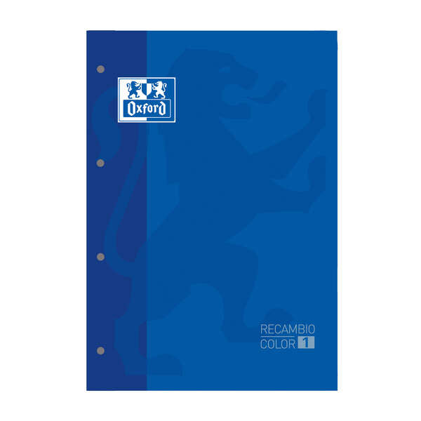 Oxford School Classic Cuaderno de Recambio A4 - Tapa Blanda - Encolado - 80 Hojas - Cuadricula 5x5 - Color Azul Marino - Cantidad: 5