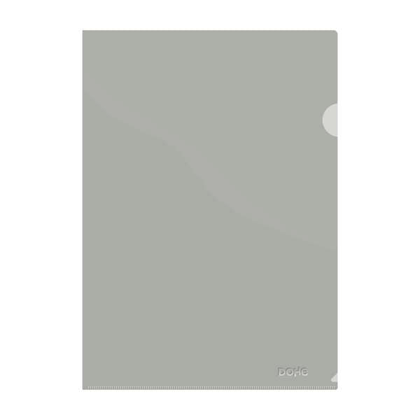 Dohe Dossier Uñero Premium Tamaño A4 - 210x297mm - Fabricado en Polipropileno Translucido de 180 Micras - Color Gris - Cantidad: 8