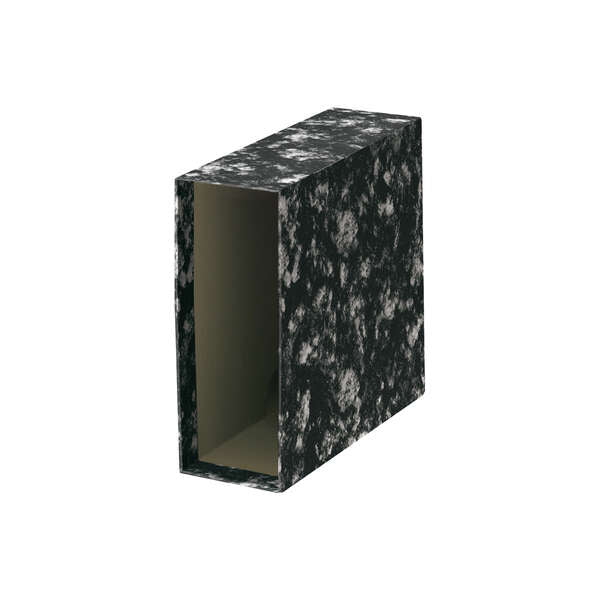 Dohe Funda de Archivador Tamaño Cuarto Natural - Medidas 226x241x82mm - Carton Forrado con Papel Impreso - Color Negro Jaspeado - Cantidad: 20