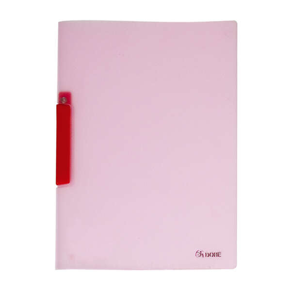 Dohe Dossier con Pinza Pivotante Tamaño A4 - Fabricado en Polipropileno Translucido de 450 Micras - Color Rosa - Cantidad: 8