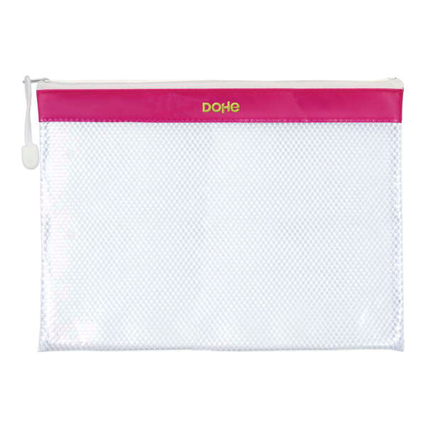 Dohe Bolsa Cremallera PVC - 32x24mm - Ideal para Documentos A4 - Resistente y Duradera - Cantidad: 12