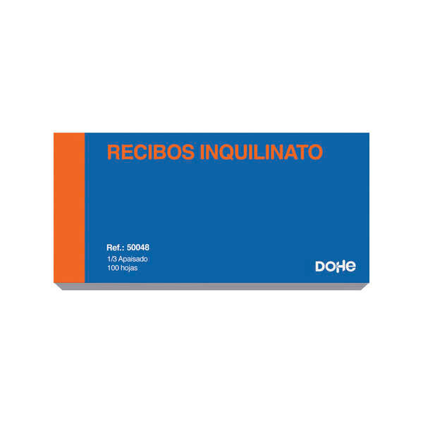 Dohe Talonarios Preimpresos a Dos Tintas - 100 Hojas - Tercio Apaisado - Sencillo
