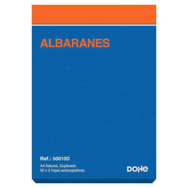 Dohe Talonario Albaranes - 100 Hojas - Papel Autocopiativo - Tamaño A4