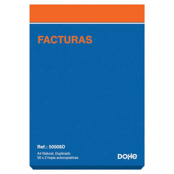 Dohe Talonario Facturas - 100 Hojas - Papel Autocopiativo - Tamaño A4