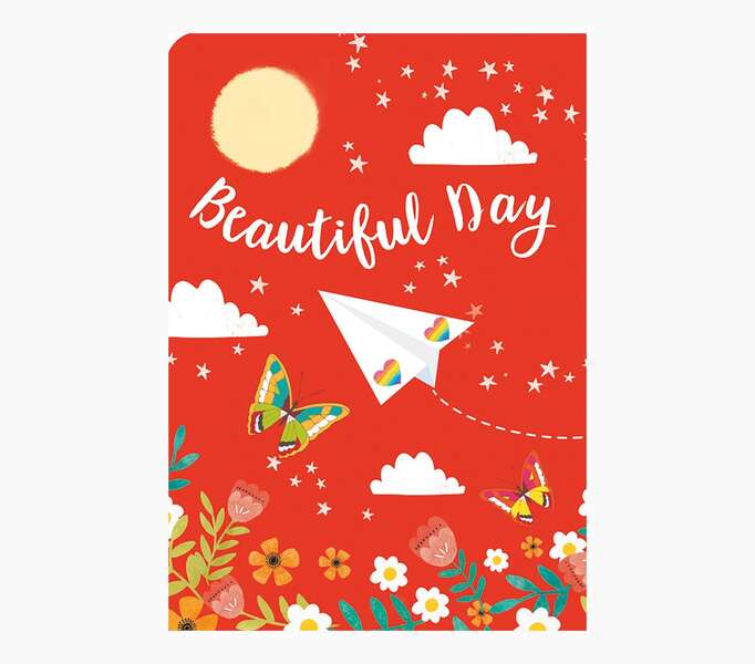 Pictura Tarjeta Felicitacion Zig-Zag Triptico - Estampado en Caliente - Lentejuelas - Pop-Up - 15x22cm - Incluye un Sobre Blanco - sin Envoltorio - Papel con Certificacion FSC