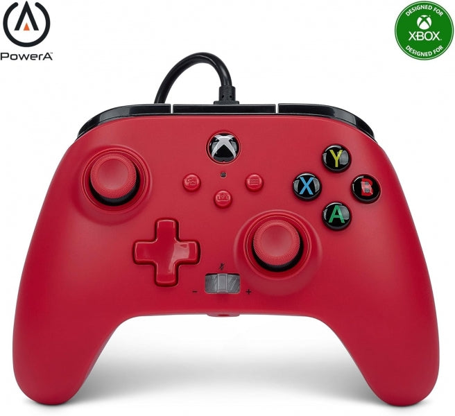 PowerA Mando con Cable Enhanced para Xbox Series X|S - Artisan Red