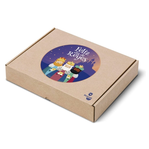 Bismark Caja de Carton Plegable Reyes Magos - Medidas 35x25x6cm - Cantidad: 12