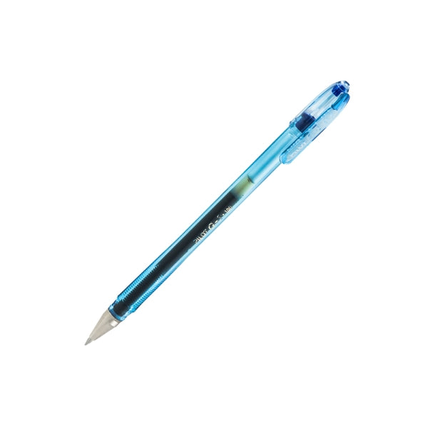 Pilot Boligrafo de Gel G1 - Recargable - Punta de Bola 0.7mm - Trazo 0.32mm - Cuerpo Transparente - Color Azul - Cantidad: 12