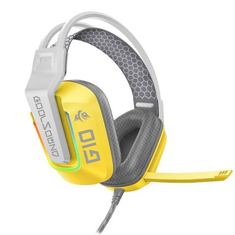 Coolsound Auricular Gaming G10 - Compatible con XBOX, PS5, PS4, Switch y PC - Color Amarillo