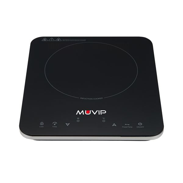 Muvip Cocina de Induccion 2000W - 10 Niveles de Potencia - Temporizador - Control contra el Sobrecalentamiento - Bloqueo Infantil