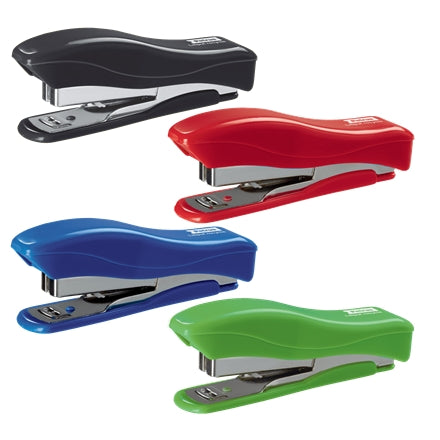 Petrus 200 Liliput Recycled Grapadora + 1 Caja de 1.000 Grapas 23/6 - Hasta 12 Hojas - Grapas 23/6 - Fabricada con un 85% de Plastico Reciclado - Grapado Cerrado y Clavado - Colores Surtidos - Cantidad: 10