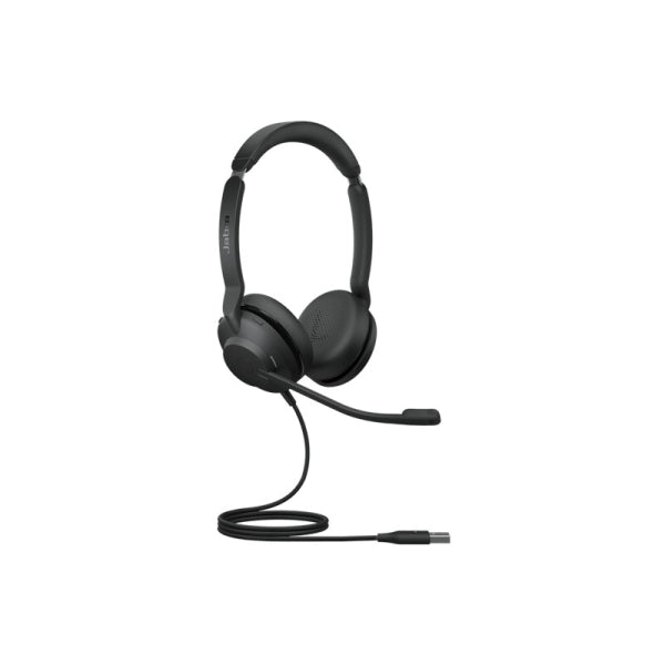 Jabra Evolve2 30 MS Auriculares con Microfono USB - Cancelacion de Ruido - Diadema Ajustable - Controles en Auricular - Cable de 1.5m - Color Negro