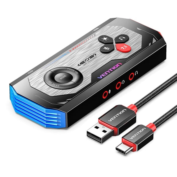 Vention Tarjeta de Sonido Gaming USB-C - 7.1 - Color Gris