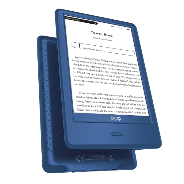 SPC Dickens Light 2 Pro Ebook - Pantalla Retroiluminada 6" Tactil - Tinta Electronica - 8GB de Almacenamiento - Fino y Ligero - Autonomia de un Mes - Giro 90º - Color Azul