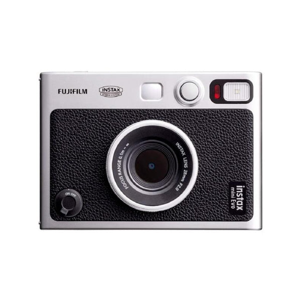 Fujifilm Instax Mini EVO Camara Instantanea Hibrida - Tamaño de Imagen 62x46mm - Exposicion Automatica - Color Negro