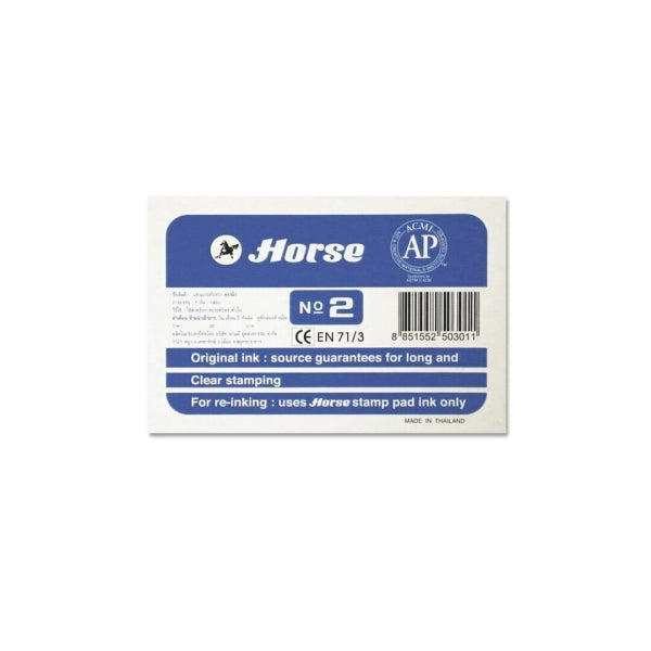 Horse Tampon Metalico Nº2 - Facil de Recargar - Resistente y Duradero - Color Azul