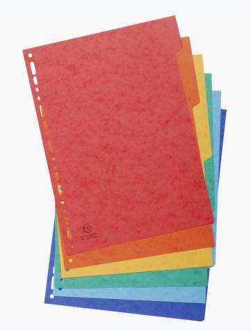 EXACOMPTA SEPARADORES NATURE FUTURE CARTULINA LUSTRADA 225GR 6 POSICIONES A4 COLORES