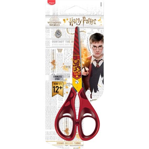 MAPED TIJERAS HARRY POTTER 16CM SIMÉTRICAS ROJO/GRANATE BLISTER
