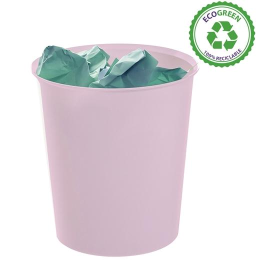 ARCHIVO 2000 PAPELERA ECOGREEN 18 LITROS 240X310MM RECICLADO ROSA PASTEL