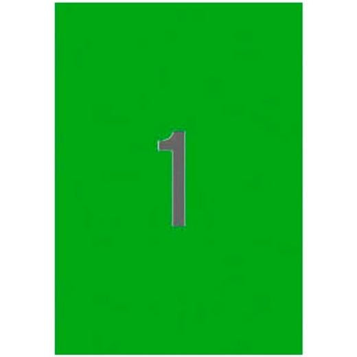 APLI ETIQUETAS ADHESIVAS 210X297MM LÁSER C/RECTOS 1 X 20H VERDE FLUORESCENTE