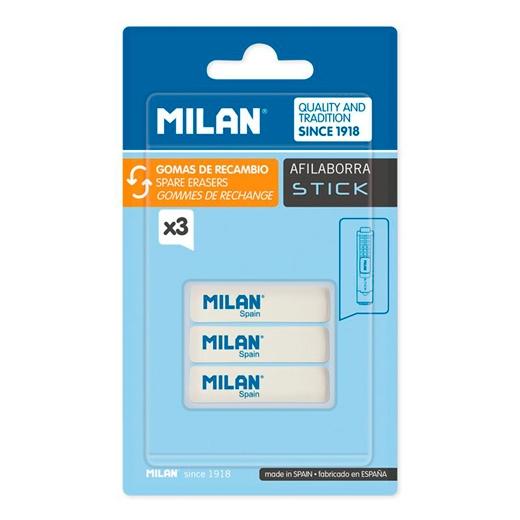 MILAN GOMA DE RECAMBIO PARA AFILABORRA STICK BLÍSTER 3 UD