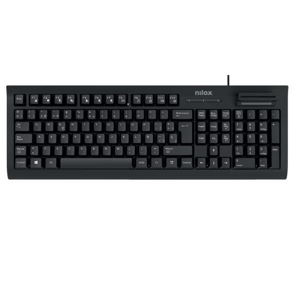 NILOX TECLADO USB CON LECTOR DNI SMARTCARD NEGRO