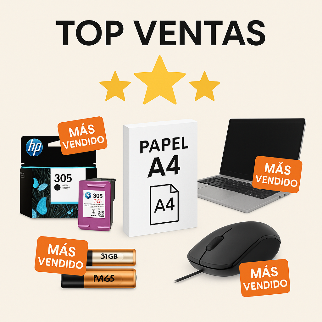 Productos más vendidos