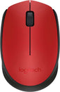 Logitech M171 Raton Inalambrico 1000dpi - 3 Botones - Uso Ambidiestro - Color Rojo