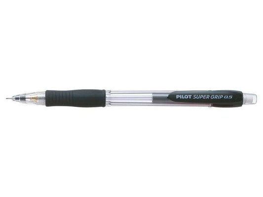 Pilot Portaminas SuperGrip H185 - Trazo 0.5mm - Mina HB - Cuerpo Negro - Cantidad: 12
