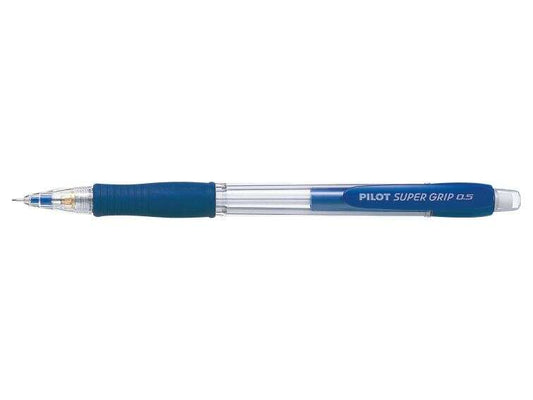 Pilot Portaminas SuperGrip H185 - Trazo 0.5mm - Mina HB - Cuerpo Azul - Cantidad: 12