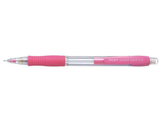 Pilot Portaminas SuperGrip H185 - Trazo 0.5mm - Mina HB - Cuerpo Rosa - Cantidad: 12