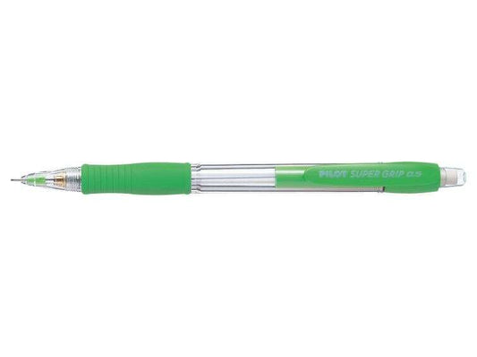 Pilot Portaminas SuperGrip H185 - Trazo 0.5mm - Mina HB - Cuerpo Verde Claro - Cantidad: 12