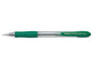 Pilot Boligrafo de Bola Retractil SuperGrip - Punta Redonda 1.0mm - Trazo 0.27mm - Tinta de Aceite - Grip Ergonomico - Color Verde - Cantidad: 12