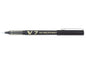 Pilot Boligrafo de tinta liquida V7 HI-Tecpoint Rollerball - Punta fina de aguja 0.7mm - Trazo 0.5mm - Color Negro - Cantidad: 12