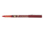 Pilot Boligrafo de tinta liquida V7 HI-Tecpoint Rollerball - Punta fina de aguja 0.7mm - Trazo 0.5mm - Color Rojo - Cantidad: 12