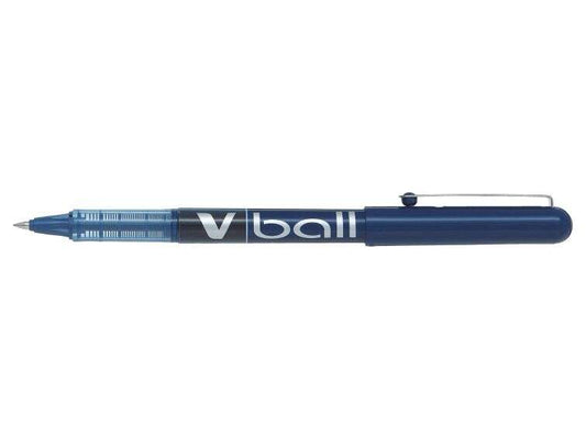 Pilot Boligrafo de Tinta Liquida V Ball 05 Rollerball - Punta de Bola Redonda 0.5mm - Trazo 0.3mm - Color Azul - Cantidad: 12