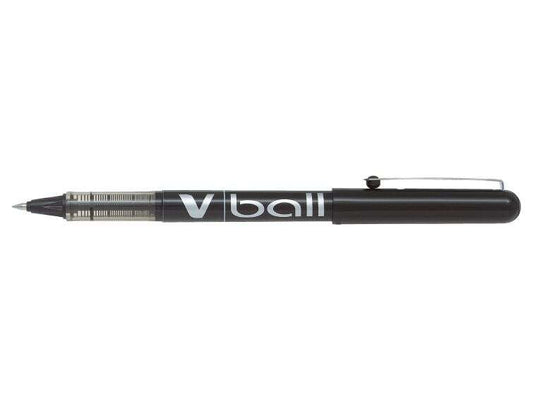 Pilot Boligrafo de tinta liquida V Ball 05 Rollerball - Punta de bola redonda 0.5mm - Trazo 0.3mm - Color Negro - Cantidad: 12