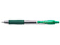 Pilot Boligrafo de Gel G2 Rollerball Retractil - Recargable - Punta de Bola Redonda 0.7mm - Trazo 0.32mm - Grip Ergonomico - Color Verde - Cantidad: 12