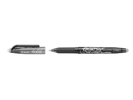 Pilot Frixion Ball Boligrafo de Gel Borrable - Punta de Bola 0.7mm - Trazo 0.4mm - Grip Ergonomico - Color Negro - Cantidad: 12