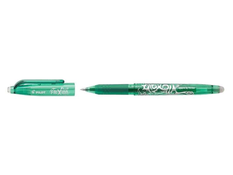 Pilot Frixion Ball Boligrafo de Gel Borrable - Punta de Bola 0.7mm - Trazo 0.4mm - Grip Ergonomico - Color Verde - Cantidad: 12