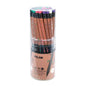 Milan Copper Lapiz de Grafito Hexagonal con Goma - Mina HB de 2.2mm - Resistente a la Rotura - Para Escritura y Dibujo - Colores de Cuerpo Surtidos - Cantidad: 48