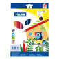 Milan Pack de 18 Lapices Hexagonales de Colores - Mina 2.9mm - Trazo Uniforme - Resistente a la Rotura - Colores Surtidos