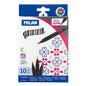Milan Pack de 10 Rotuladores con Punta de Pincel - Trazo de 0.5 a 4mm - Tinta a Base de Agua - Mezclable entre si - Colores Surtidos