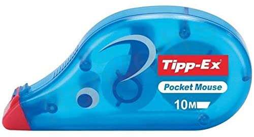Tipp-Ex Pocket Mouse Cinta Correctora 4.20mm x 10m - Resistente - Escritura Instantanea - Capuchon Protector - Cantidad: 10