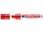 Edding 800 Rotulador Permanente - Punta Biselada - Trazo entre 4 y 12 mm. - Recargable - Secado Instantaneo - Color Rojo - Cantidad: 5