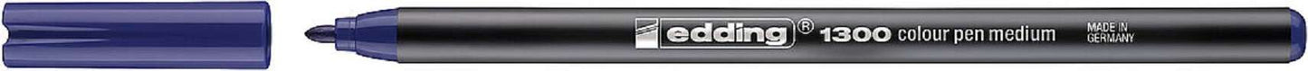 Edding 1300 Rotulador  - Punta Redonda - Trazo 2 mm. - Tinta con Base de Agua - Color Azul