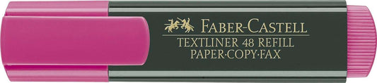 Faber-Castell Rotulador Marcador Fluorescente Textliner 48 - Punta Biselada - Trazo entre 1.2mm y 5mm - Tinta con Base de Agua - Color Rosa - Cantidad: 10