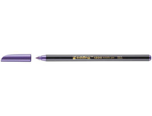 Edding 1200 Rotulador - Punta Redonda - Trazo 1mm - Tinta con Base de Agua - Color Violeta Metalizad