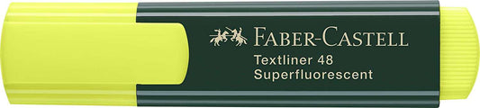 Faber-Castell Rotulador Marcador Fluorescente Textliner 48 - Punta Biselada - Trazo entre 1.2mm y 5mm - Tinta con Base de Agua - Color Amarillo - Cantidad: 10