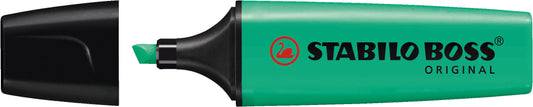 Stabilo Boss 70 Rotulador Marcador Fluorescente - Trazo entre 2 y 5mm - Recargable - Tinta con Base de Agua - Color Turquesa Fluorescente - Cantidad: 10